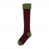 Chaussettes de chasse bordeaux et kaki