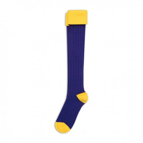 Chaussettes de chasse violet et anis