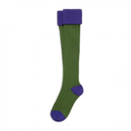 Chaussettes de chasse kaki et violet