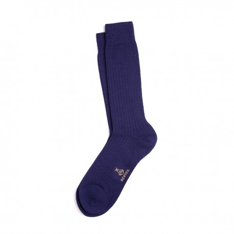 Chaussettes fines mérinos marine