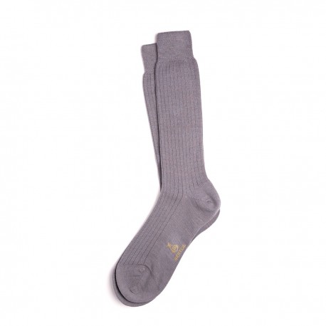 Chaussettes fines mérinos souris