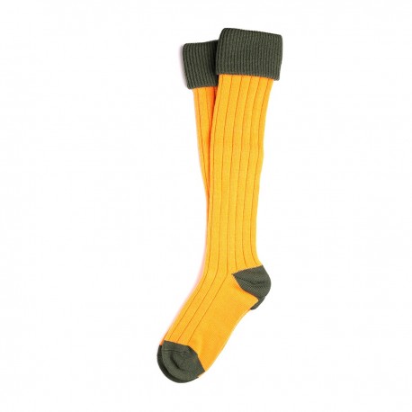 Chaussettes de chasse jaune et kaki
