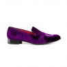 Mocassins velours kensington aubergine berteil