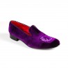 Mocassins velours kensington aubergine berteil