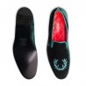 Mocassins velours kensington vert sapin berteil