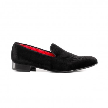 Mocassins velours kensington noir
