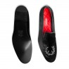 Mocassins velours kensington noir