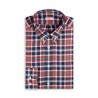 Chemise col boutonné à carreaux fantaisies