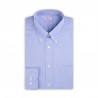 Chemise col boutonné unie bleue