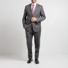 Costume à pince en laine gris clair