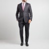Costume à pince en laine gris anthracite