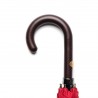 Parapluie traditionnel rouge manche foncé