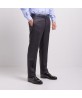 Pantalon ajusté en laine gris anthracite