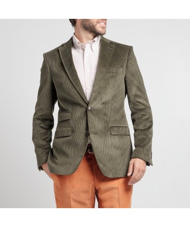 Veste velours côtelé vert olive berteil