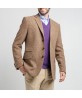 Tweed à carreaux en 100% laine brun berteil