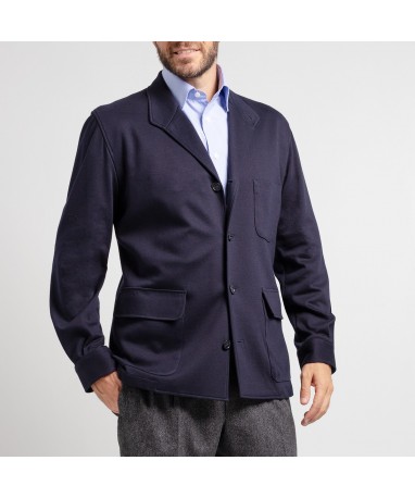 Veste destructurée en coton marine berteil