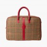 Weekender Tweed-Cuir rouge berteil