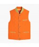 Gilet matelassé orange-olive clair