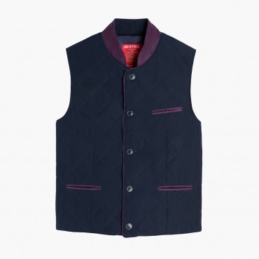 Gilet matelassé marine-prune
