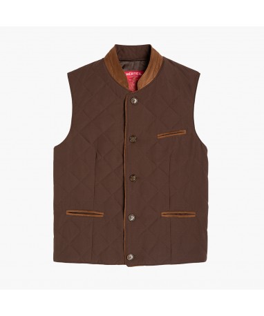 Gilet matelassé marron-tabac