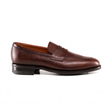 Mocassins marron froncé semelle dainite berteil
