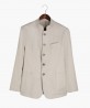 Veste Ghandi en coton et lin ecru berteil
