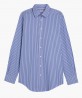 Chemise col classique à rayures bleues berteil