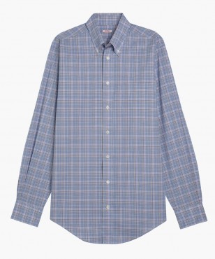 Chemise col boutonné à carreaux fantaisies berteil