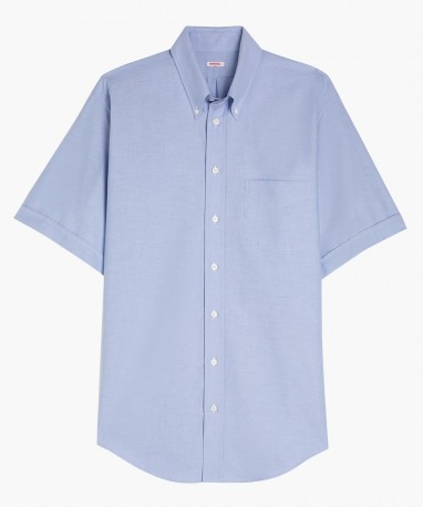 Chemisette col boutonné unie bleue berteil