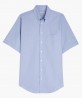 Chemisette col boutonné unie bleue berteil