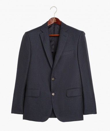 Veste doublée en lin marine berteil