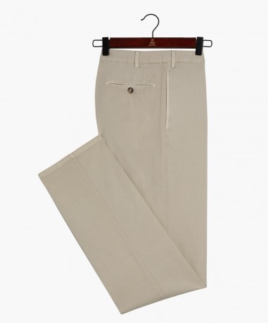Pantalon ajusté en coton blanc berteil