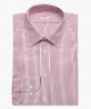 Chemise col classique à rayures rouges Berteil