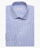 Chemise ajustée petit col à rayures bleues Berteil