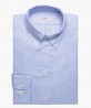 Chemise col boutonné gaufrée ciel Berteil