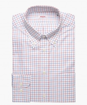 Chemise col boutonné à carreaux berteil