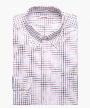 Chemise col boutonné à carreaux berteil
