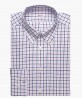 Chemise col boutonné à carreaux roses et bleues berteil