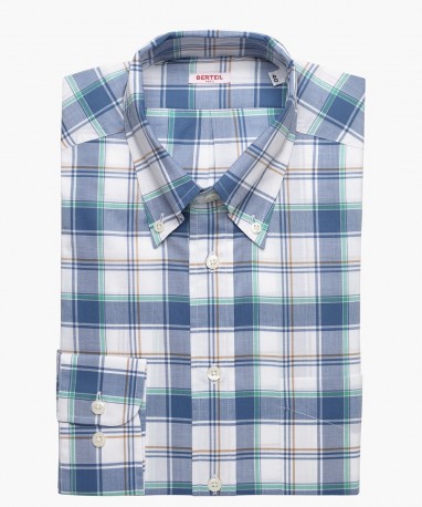 Chemise col boutonné à carreaux berteil