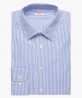 Chemise col classique à rayures bleues berteil 