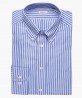 Chemise col boutonné à rayures bleues berteil