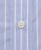 Chemise ajustée petit col à rayures blanches et bleues Berteil