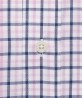 Chemise col boutonné à carreaux roses et bleues berteil