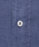 Chemise col boutonné en lin bleue délavé berteil