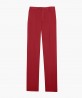 Pantalon ajusté en coton rouge berteil