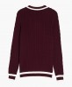 Pull cricket en coton bordeaux berteil