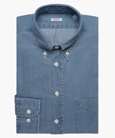 Chemise col boutonneChemise col boutonné en coton et lyocell jean Berteil