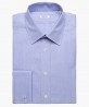 Chemise à poignets mousquetaires col classique unie bleu berteil