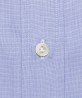 Chemise à poignets mousquetaires col classique unie bleu