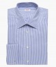Chemise à poignets mousquetaires col classique à rayures bleues berteil